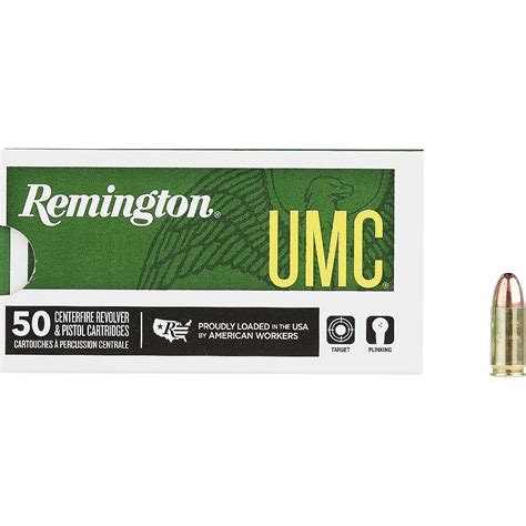 Remington UMC 9mm Luger 115-Grain Centerfire Handgun Ammunition - 50 ...