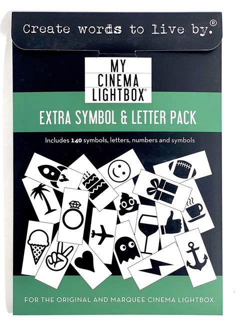 Buy My Cinema Lightbox Extra Letter and Symbol Packs, Colour Letters, Emojis, Fonts, for Light ...