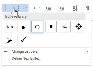 Create bullet points in word 2010 - sflawpc