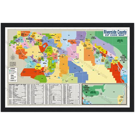 Riverside County Zip Code Map (Zip Codes Colorized) - POSTER PRINTS – Otto Maps