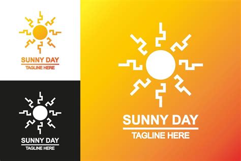 vector sunny day logo set modern gradient style for summer emblem 7653895 Vector Art at Vecteezy