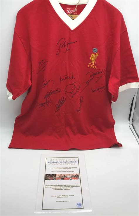 1977 LIVERPOOL REPLICA-SHIRT EUROPEAN CUP FINAL SIGNED