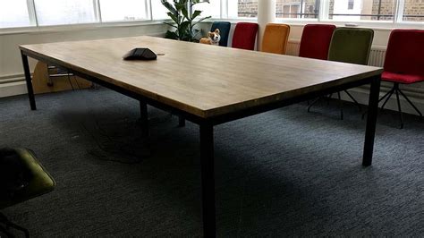 Large Industrial Office Table with Cable Management