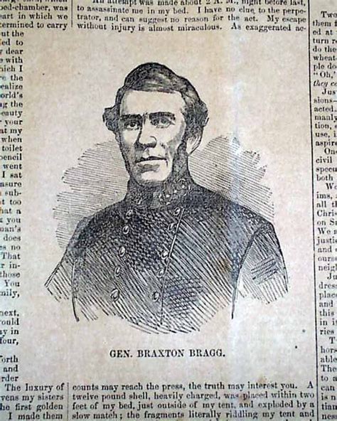 General Braxton Bragg...fought with his own generals more than he did with the Yankees. via ...