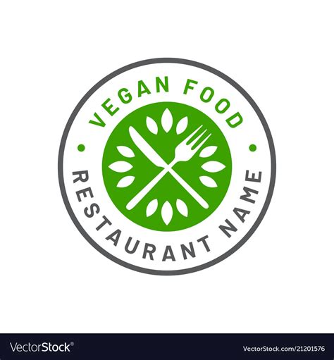 Vegetarian Restaurant Logo Vegan Restaurant Logo Vector Image