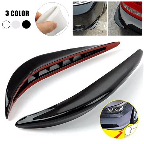 💰Koop 1 Pair Universal Car Rubber Front/Rear Bumper Anti-Scratch Corner ...