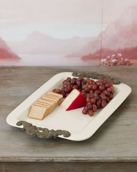 G G Collection Rectangular Serving Tray with Handles