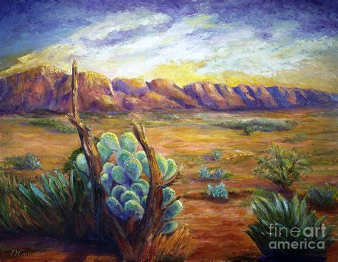 Desert Sunrise Painting by Diana Cox - Fine Art America