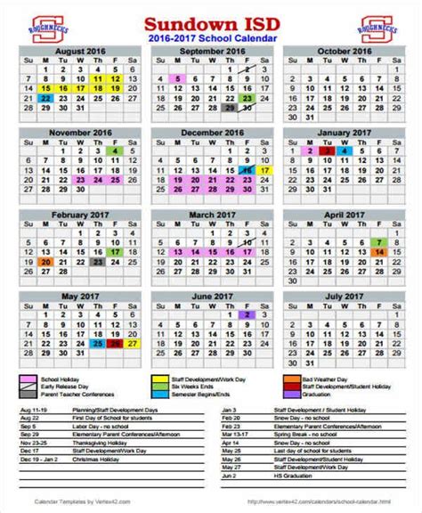 School Calendar Template | School calendar, Calendar template, School ...