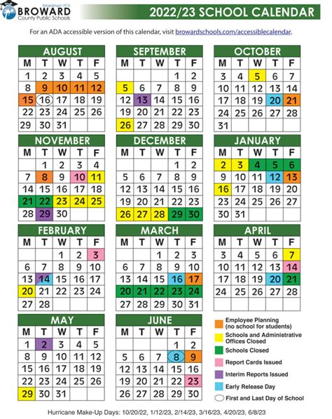 Broward County School Calendar 2022-2023 - BrowardGov