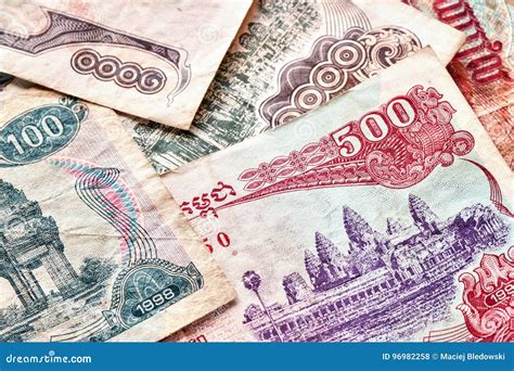 Close Up Picture of Cambodian Riel Banknotes. Stock Photo - Image of ...