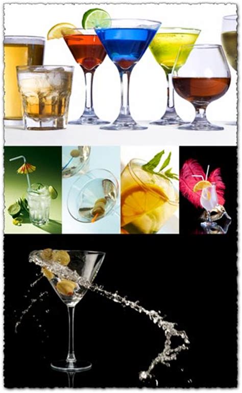 Alcoholic cocktails images collection