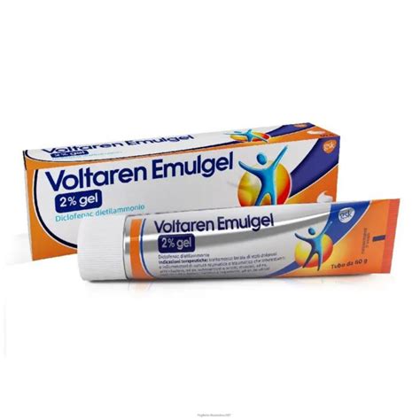 voltaren emulgel 2% diclofenac 100 g gel bugiardino cod: 034548077