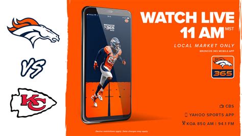 Denver Broncos vs. Kansas City Chiefs: How to watch, listen and live stream