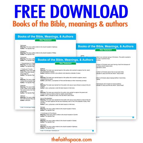 66 books of the Bible list (plus free printables pdf) - The Faith Space