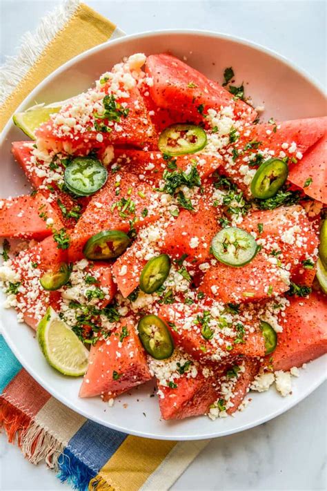 Mexican Watermelon Salad (Watermelon with Tajin) - This Healthy Table