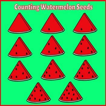 (0-10) Counting Watermelon Seeds Clip Art Freebie Math by Snappy Teacher