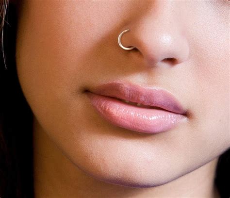 Silver Nose Ring Hoop Silver Nose Hoop Nose Jewelry | Etsy