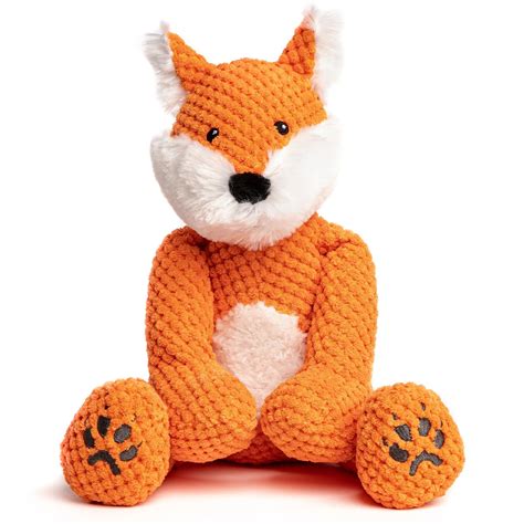 fabdog® Floppy Fox Plush Squeaker Dog Toy, Large | NaturalPetWarehouse.com