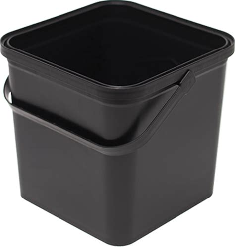 Amazon.com: Square Bucket 2-Gallon Bucket with White Snap-on Lid : Home ...