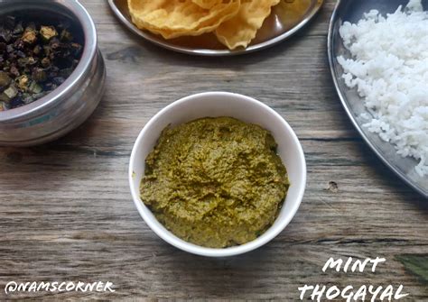 Pudina Thogayal Recipe | Mint Thogayal | Mint chutney - nams corner