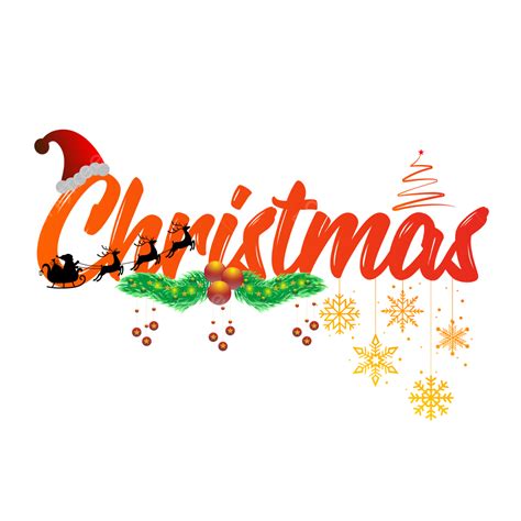 Christmas Word, Merry Christmas 2, Christmas Day, Christmas Word Art PNG and Vector with ...