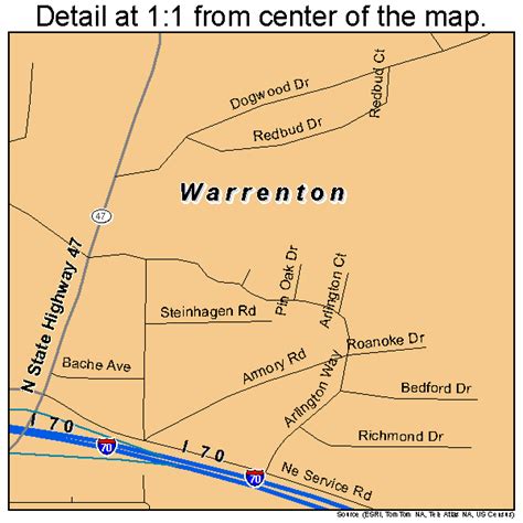 Warrenton Missouri Street Map 2977128