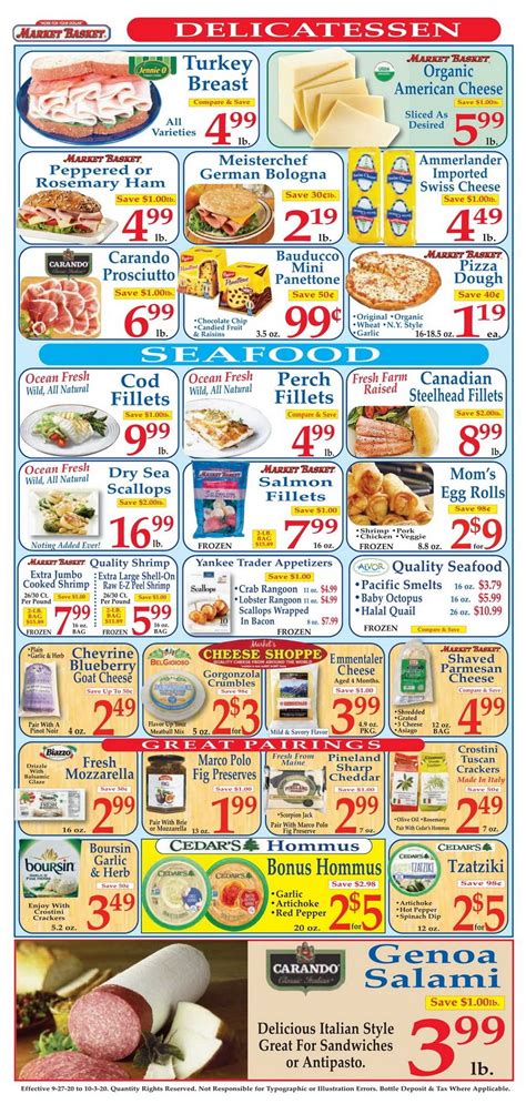 Market Basket Weekly Flyer Sep 27 – Oct 03, 2020