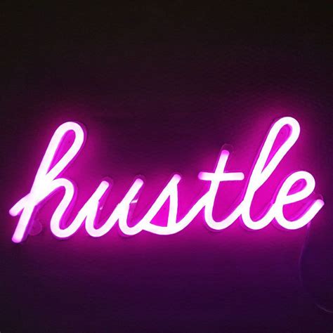 Hustle Led Sign Hustle Neon Sign Hustle Neon Light Pink Neon Wallpaper, Flower Phone Wallpaper ...