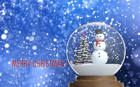 Download Merry Christmas Snow Globe Wallpaper | Wallpapers.com