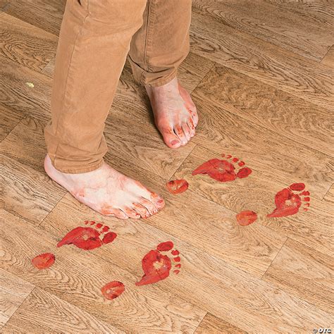 Bloody Footprints Halloween Floor Decals | Oriental Trading