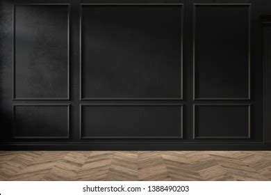 Classic Black Empty Interior Wall Panels Stock Illustration 1932805949 ...