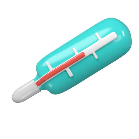 3d medical mercury thermometer icon healthcare. Rendering illustration of medicine diagnostic ...