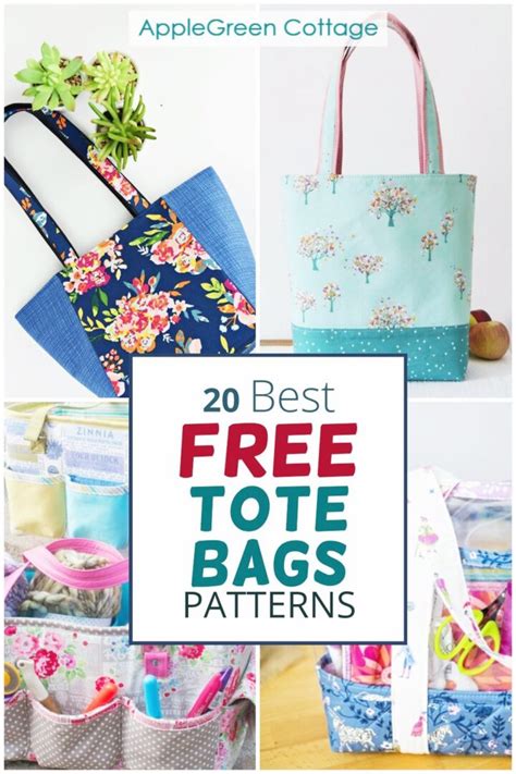 20 Best Tote Bag Patterns - AppleGreen Cottage