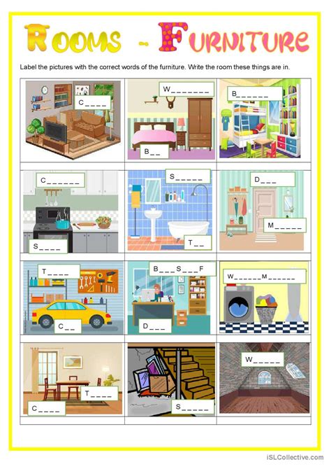 House - Rooms and furniture general…: English ESL worksheets pdf & doc