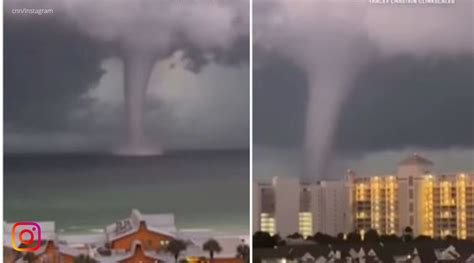 Watch video: Massive tornado-like waterspout captured on camera in ...