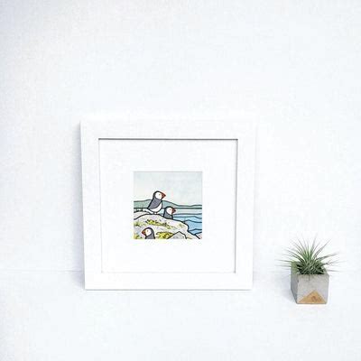 Puffins Watercolor Illustration Print - studiotuesday