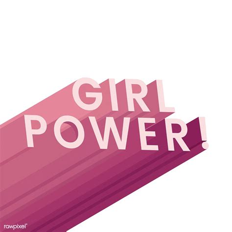 Pink girl power typography vector | free image by rawpixel.com / Aum | Vector free, Girl power ...