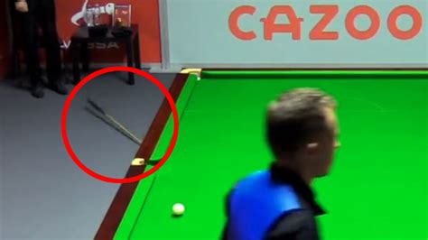 Watch snooker star Gary Wilson throw cue in anger and fume at opponent ...