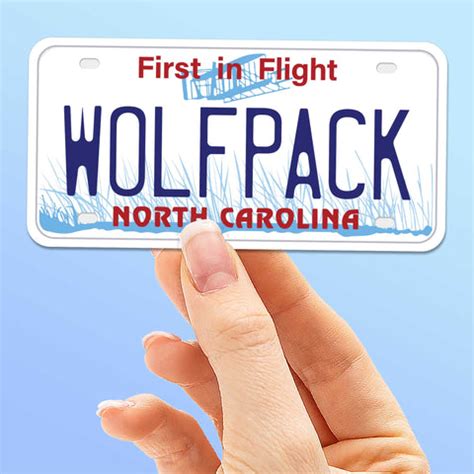 Wolfpack North Carolina License Plate Sticker – Sentinel Supply