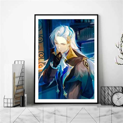 Neuvillette Genshin Impact Game Poster Gallery Printed Wall Canvas ...