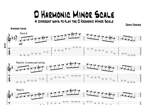 D Harmonic Minor Scale - 4 Different Ways to Play The D Harmonic Minor ...