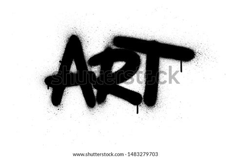 mot de graffiti peint en noir : image vectorielle de stock (libre de ...