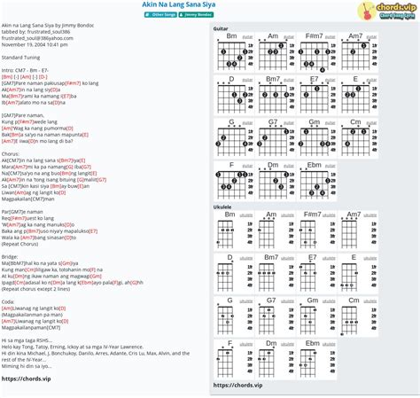 Chord: Akin Na Lang Sana Siya - tab, song lyric, sheet, guitar, ukulele | chords.vip