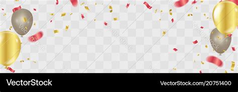 Happy birthday gold confetti celebration Vector Image