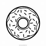 Printable Donut Coloring Page sketch template