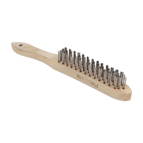 Stainless Steel Heavy Duty 4-Row Hand Wire Brush