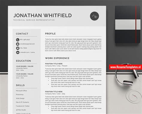 Cv Template For Ms Word Curriculum Vitae Editable Cv Template Cover | SexiezPicz Web Porn