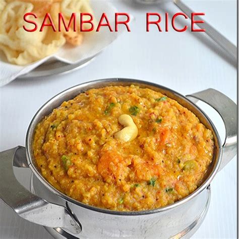 SAMBAR SADAM | SAMBAR RICE RECIPE – LUNCH RECIPES | Chitra's Food Book