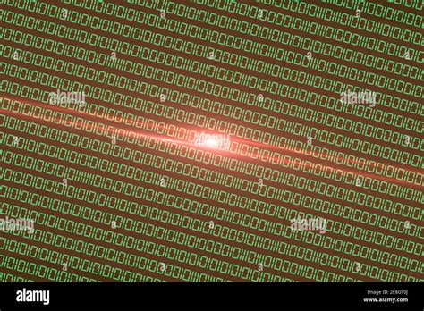 An illustration of green binary code background Stock Photo - Alamy